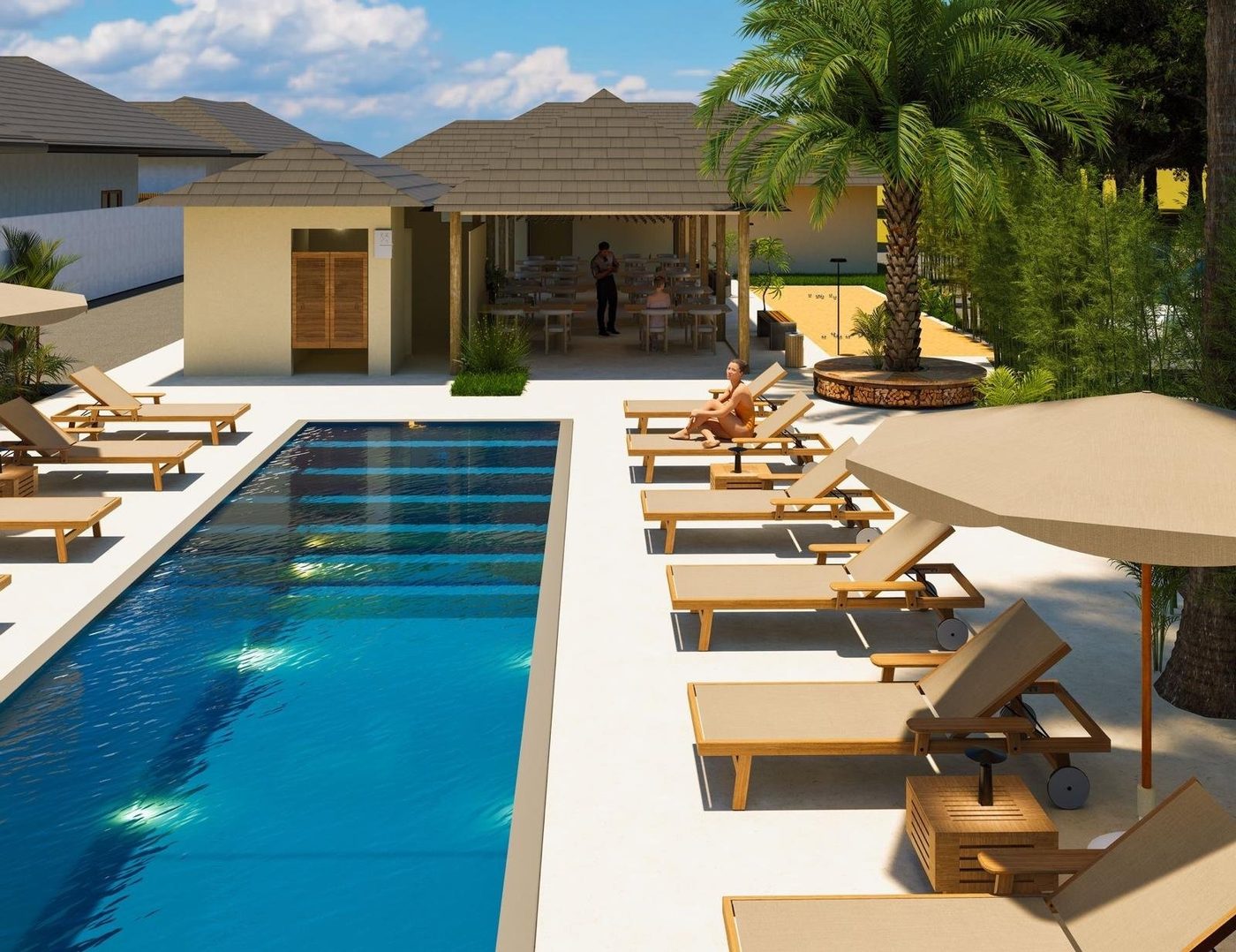 Siam Harmony Residence — pool house and sun loungers